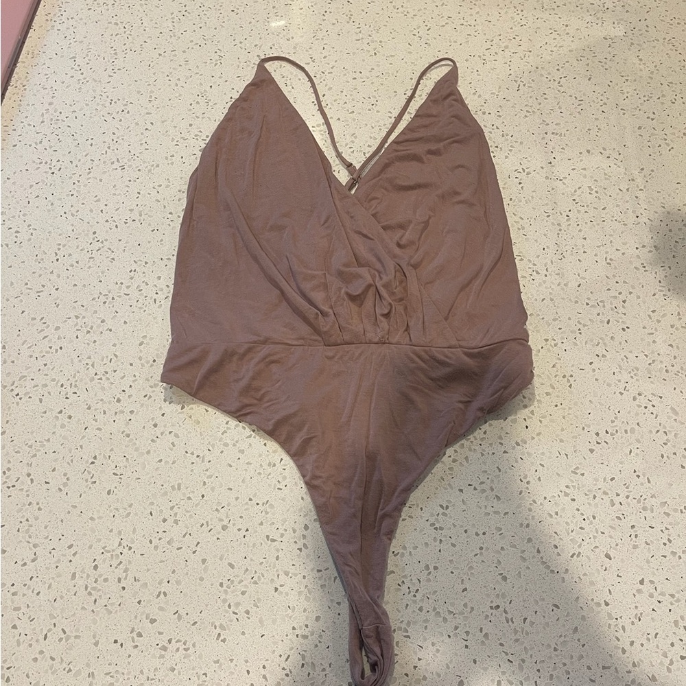 Privacy Please Taupe Bodysuit